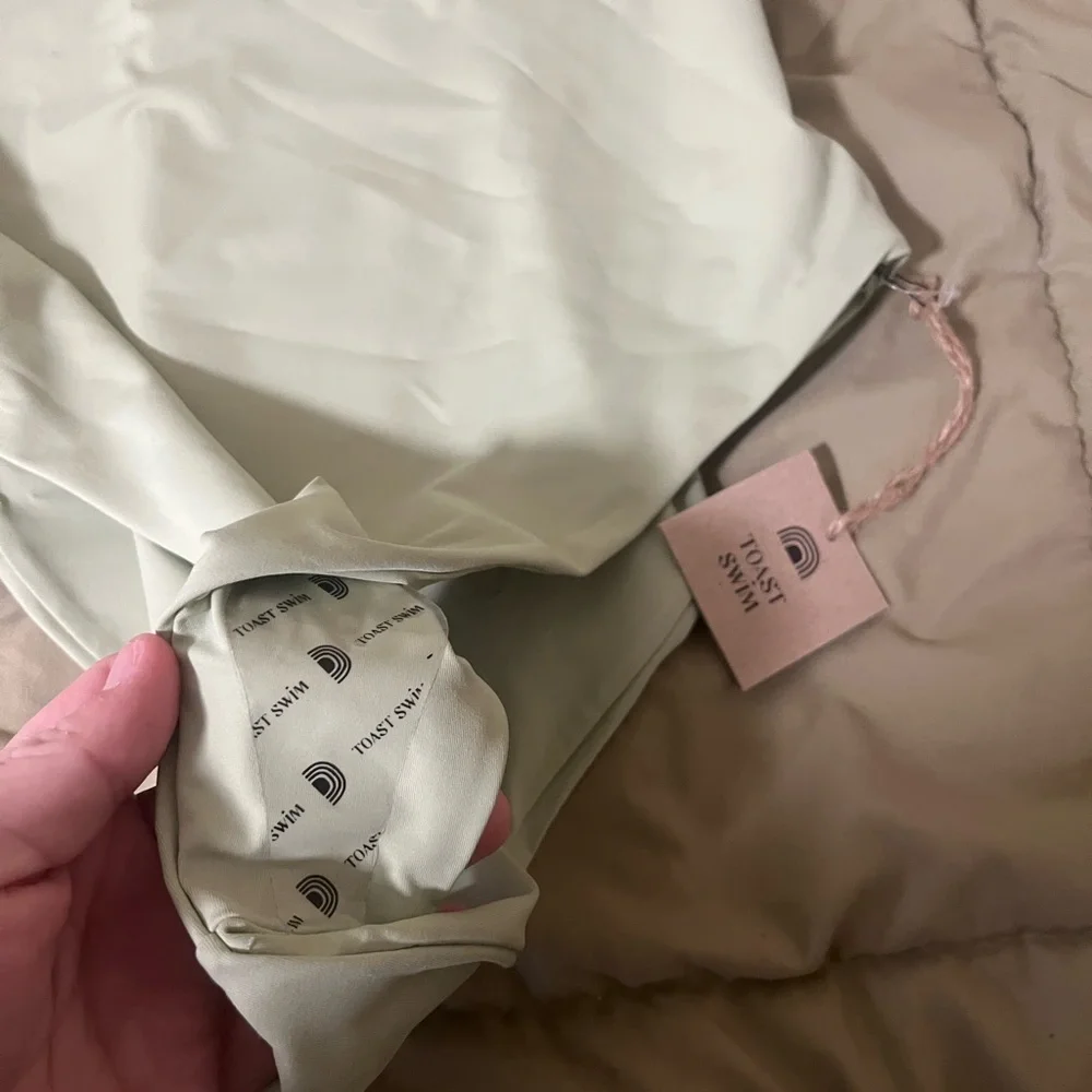 Free People Toast Swim Solid High Cut One Piece Green - Picture 3 of 5